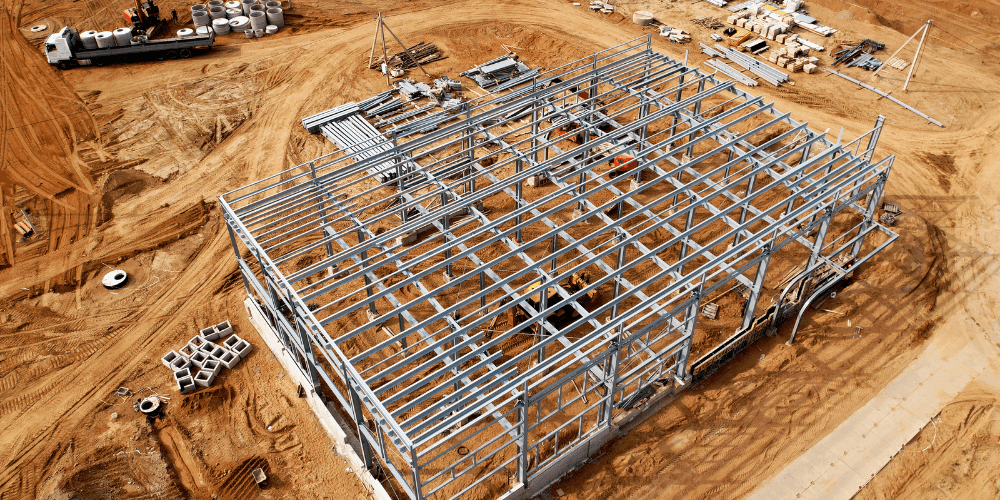 MS Steel Beam and Column Fabrication.